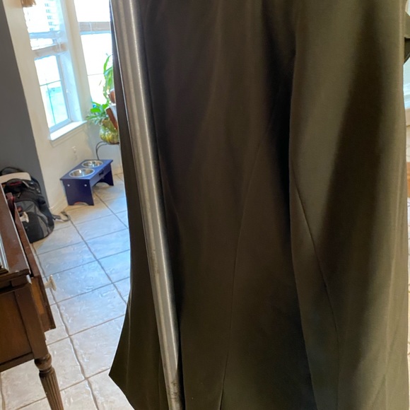 Spiegel olive green pants suit size 14 ruffles - Picture 7 of 9